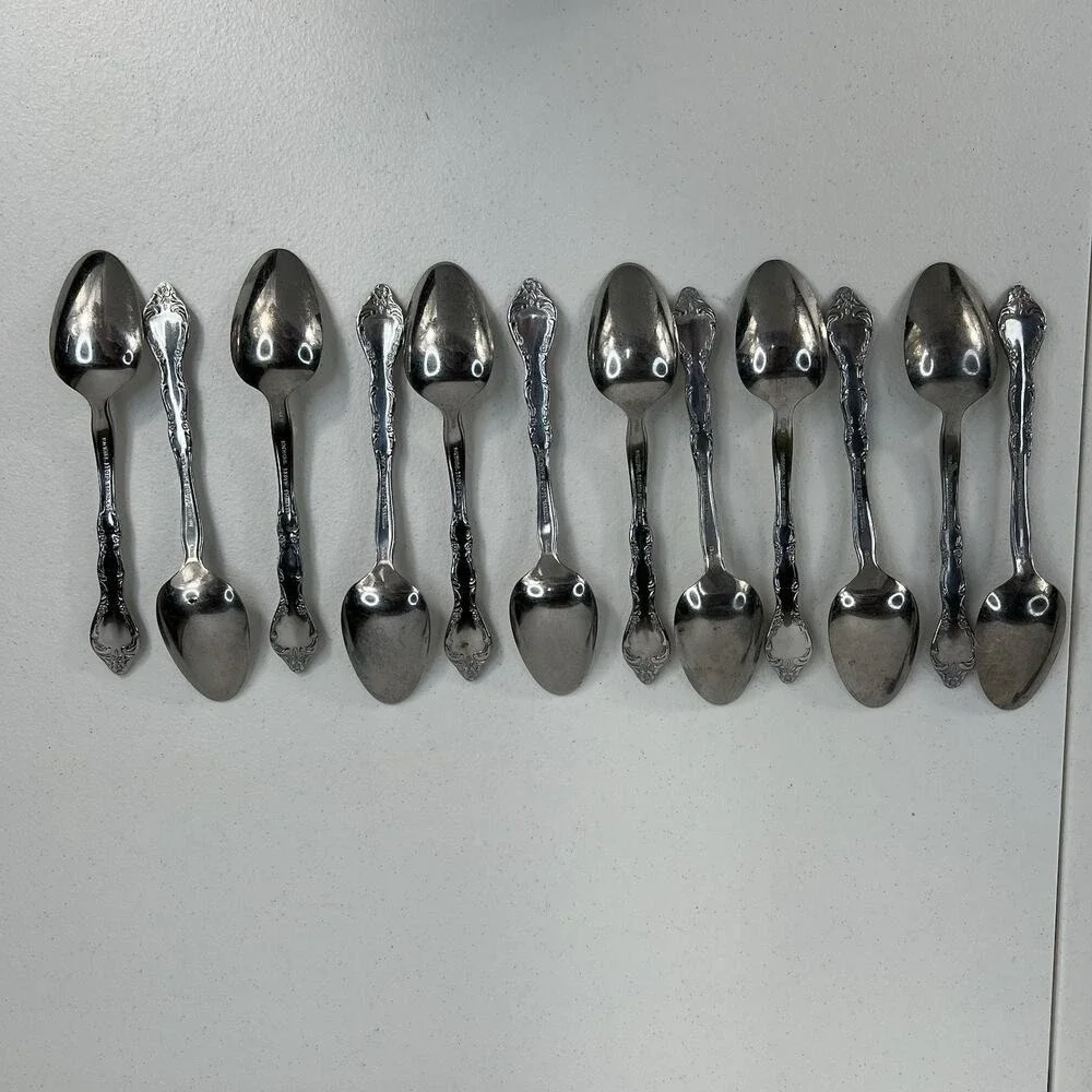 Michael Lloyd Lot Of‎ 12 Teaspoons Stainless Flatware Stainless Replacement